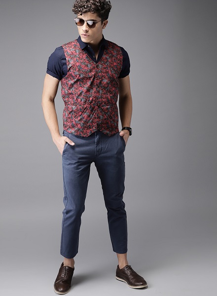 waistcoat with jeans and shirt