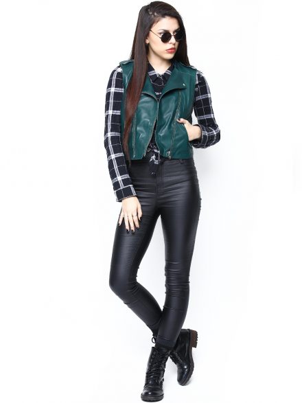 Sleeveless Leather Jacket