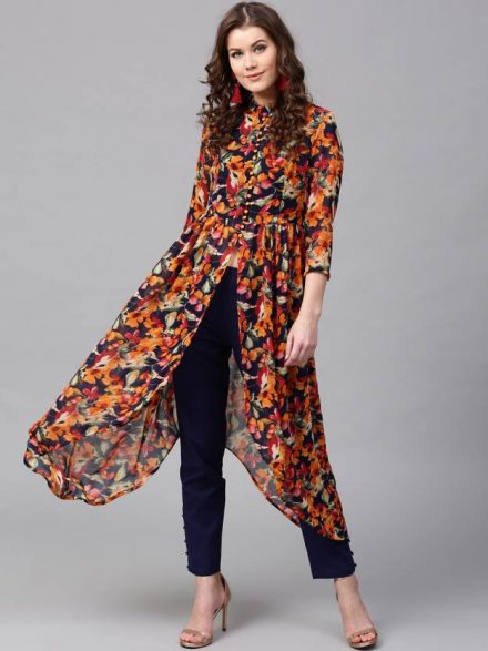 Trail Cut Georgette Kurti