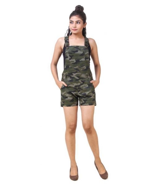 camo dungarees shorts