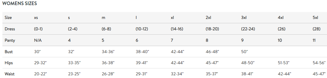 Hd In Paris Size Chart