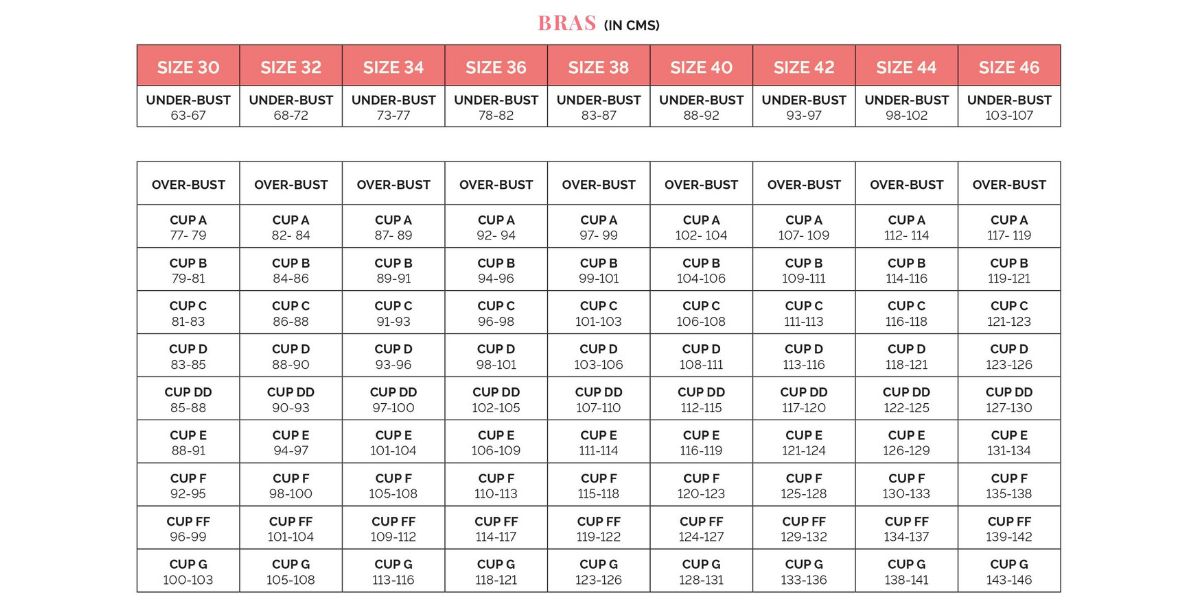 Spencer Size Chart