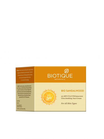 Biotique Bio Sandalwood 50+ SPF Sunscreen Ultra Soothing Face Cream